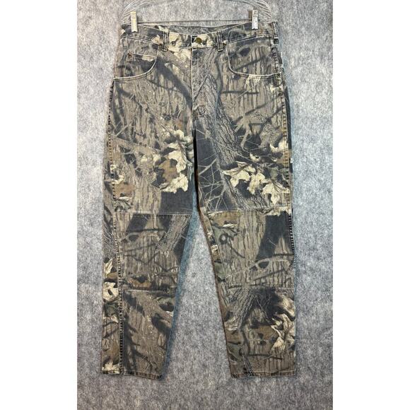 Wrangler Mens Camouflage Double Knee 34x32 Outdoor Hunting Jeans - Picture 1 of 5
